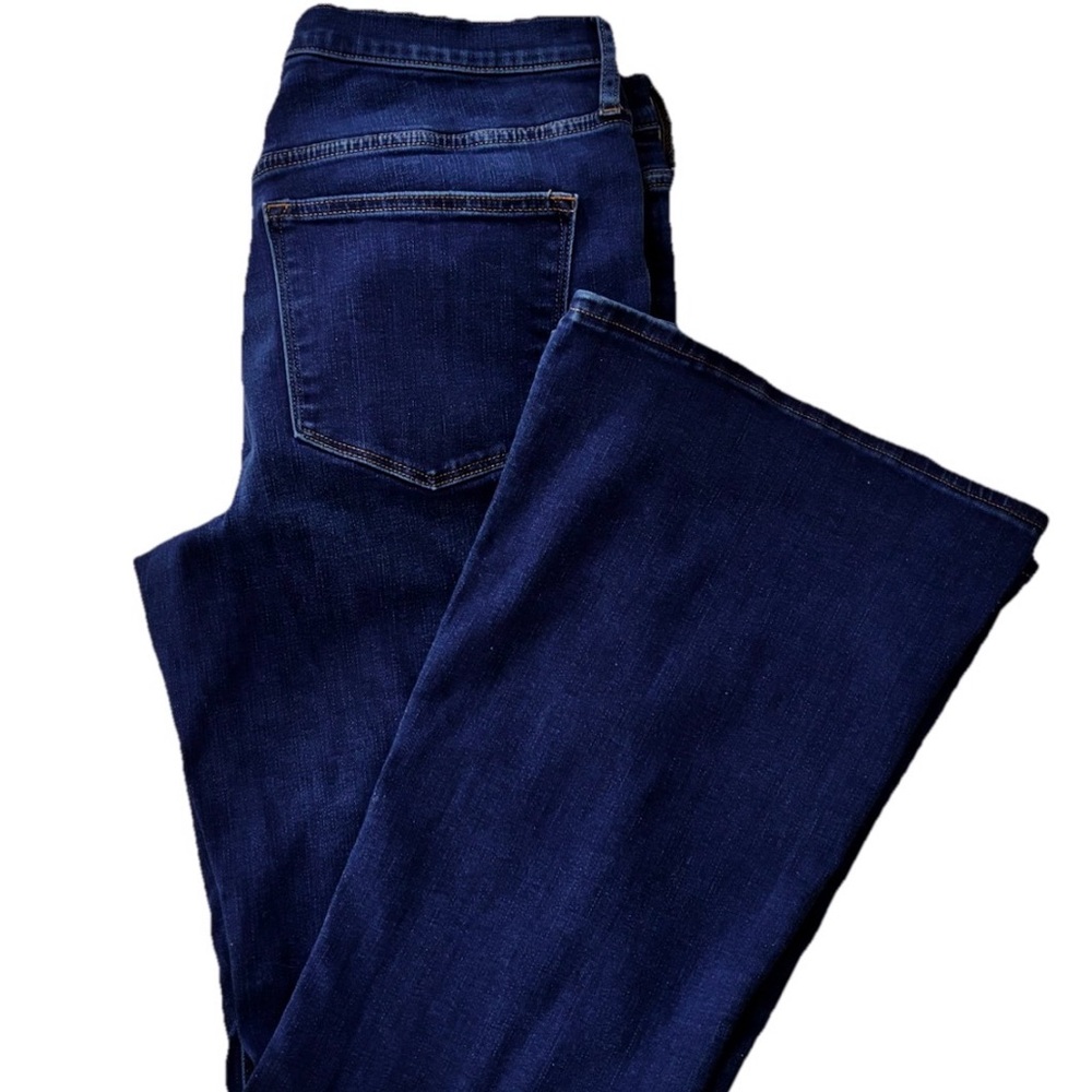 J. Crew Dark Wash Blue Flare Jeans - Picture 5 of 11